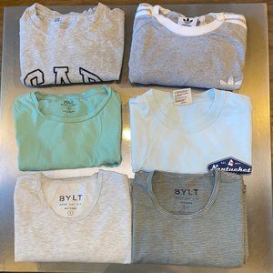 6 T-shirts (Gap, Adidas, Polo and Bylt)
